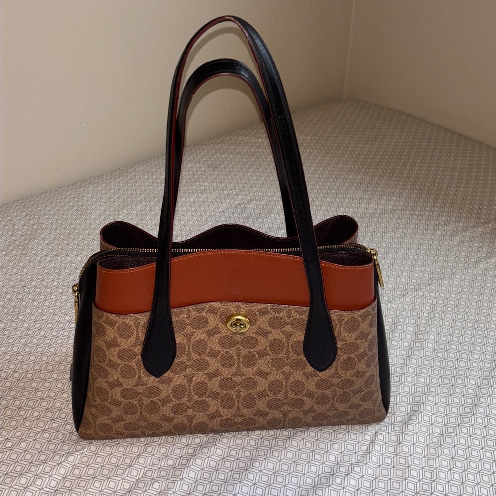 Coach Purple and Orange Interior Bag